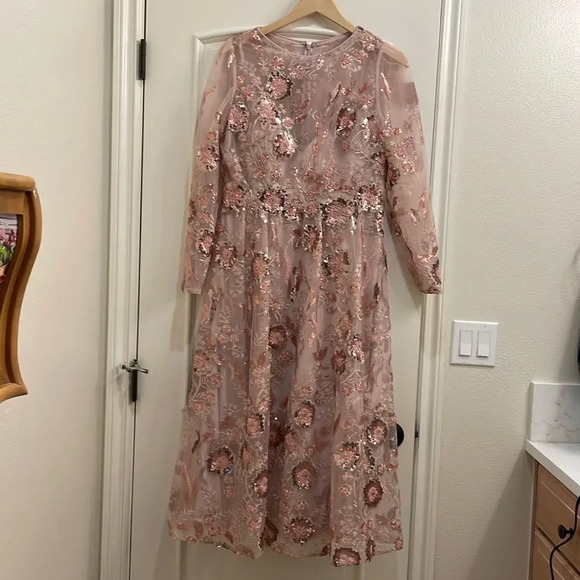 NWT Mac Duggal woman's floral pink beaded gorgeous gown - Picture 1 of 14